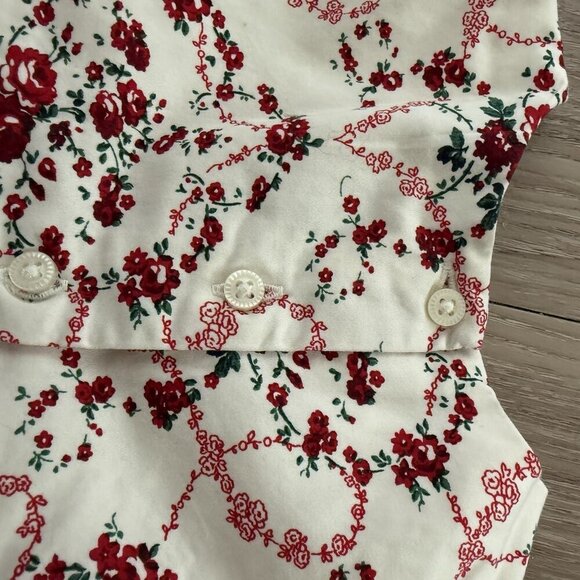 Janie And Jack Girls Ivory Floral Party Dress Size 12 To 18 Months Classic - Picture 5 of 8